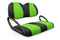 Quilted Neo-Sport Golf Cart Seat Covers - Quilted Diamond Black and Lime Green / Club Car Precedent / Tempo / Onward