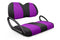 Quilted Neo-Sport Golf Cart Seat Covers - Quilted Diamond Black and Purple / Club Car Precedent / Tempo / Onward