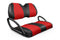 Quilted Leatherette Golf Cart Seat Covers - Quilted Diamond Black and Red / Club Car Precedent / Tempo / Onward