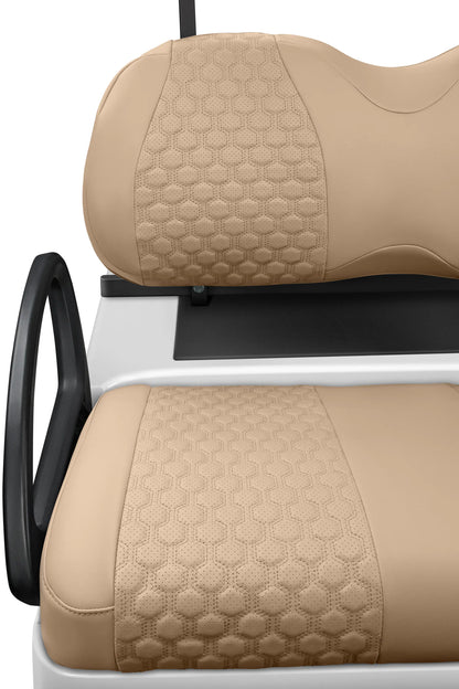 Quilted Hexagon Tan and Tan