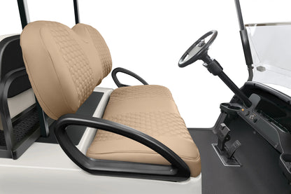 Quilted Hexagon Tan and Tan