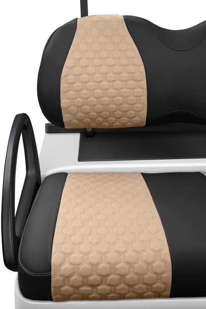 Quilted Hexagon Black and Tan