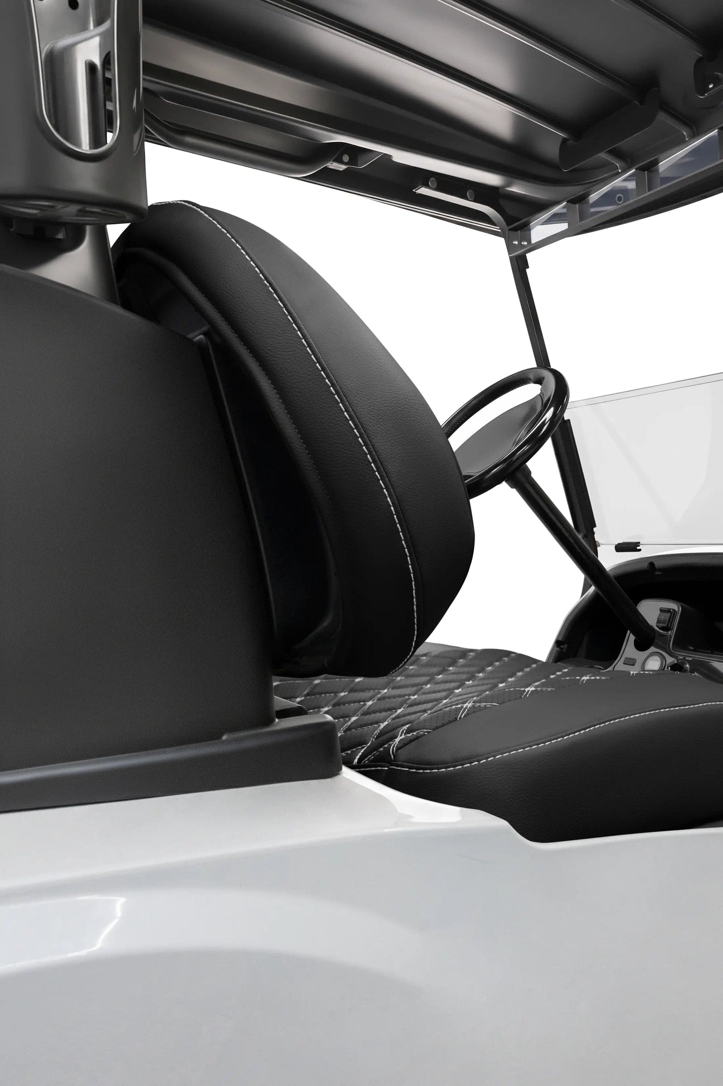 Quilted Diamond Black and White Diamond Stitching