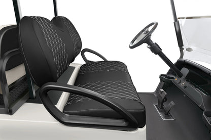 Quilted Diamond Black and White Diamond Stitching