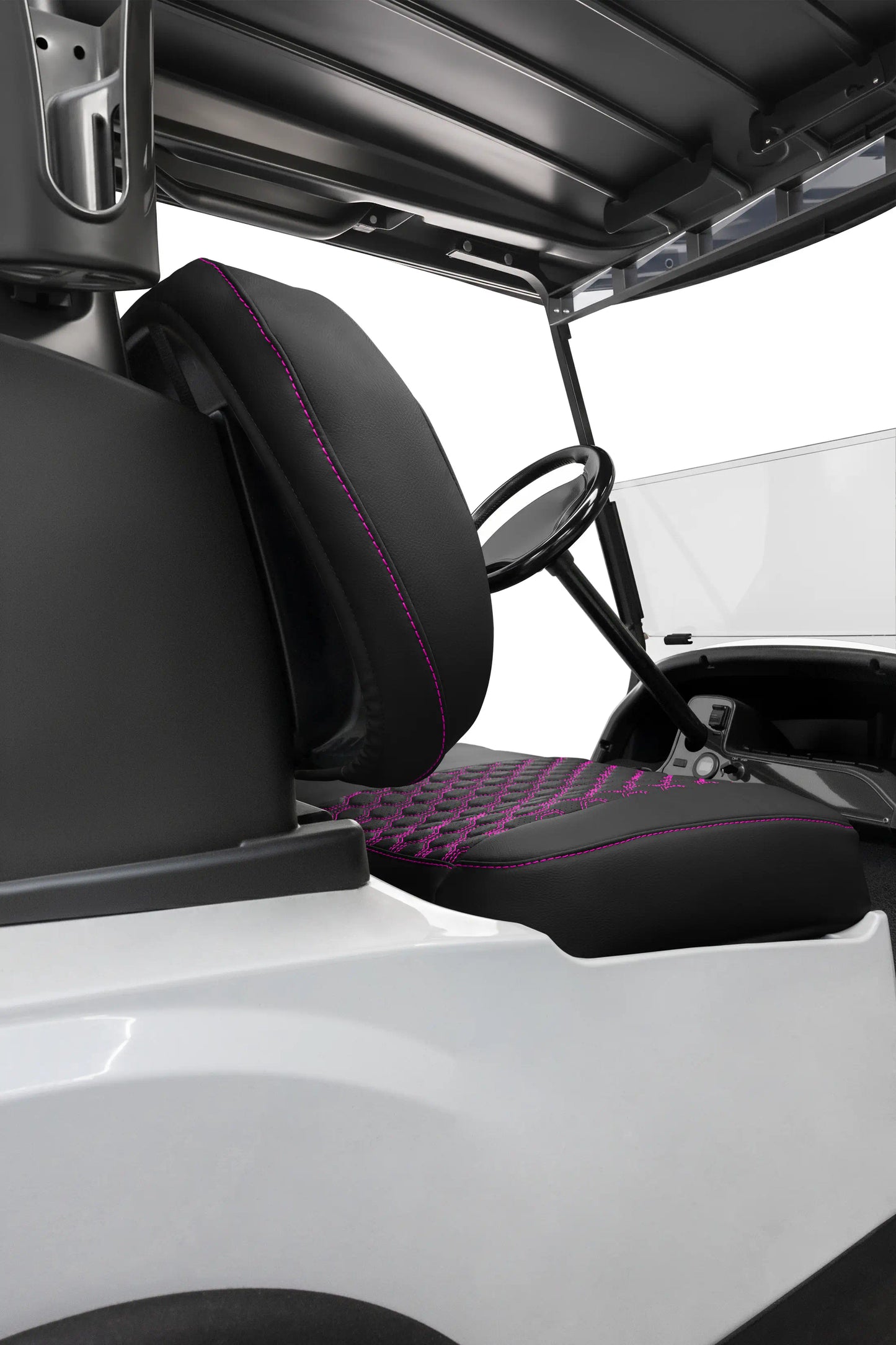 Quilted Hexagon Black and Pink Hexagon Stitching