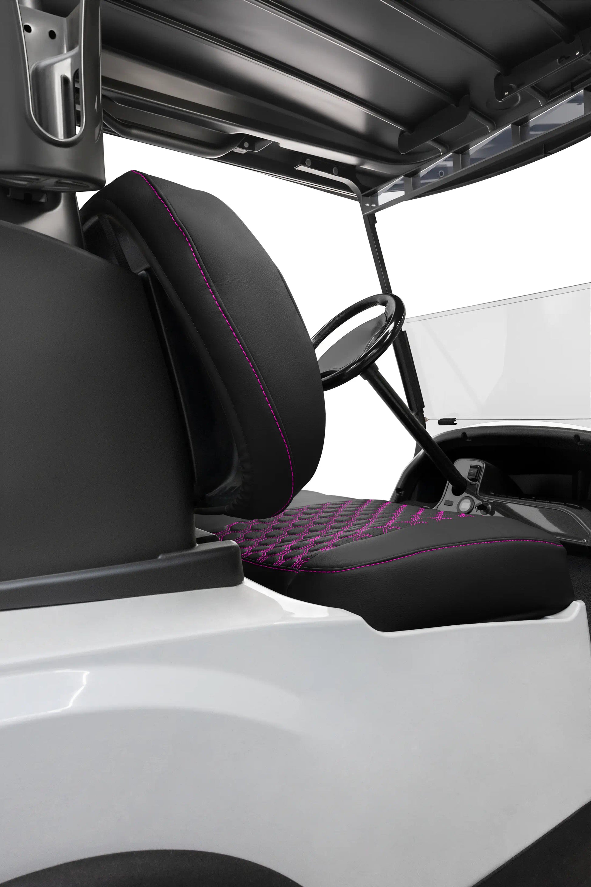 Quilted Hexagon Black and Pink Hexagon Stitching