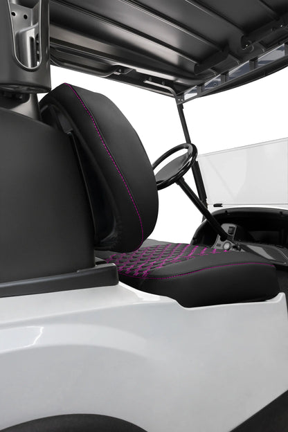 Quilted Hexagon Black and Pink Hexagon Stitching