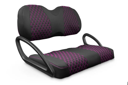 Quilted Hexagon Black and Pink Hexagon Stitching