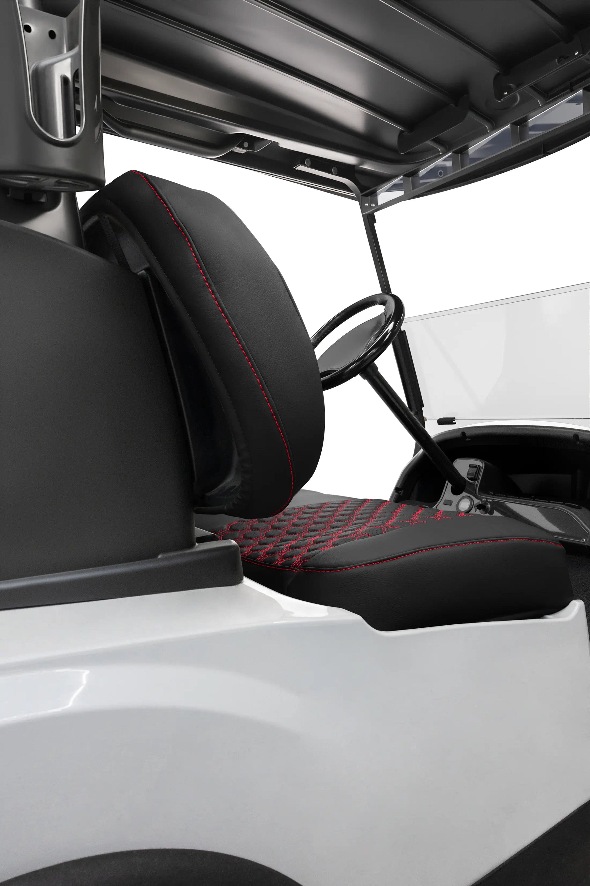 Quilted Hexagon Black and Red Hexagon Stitching