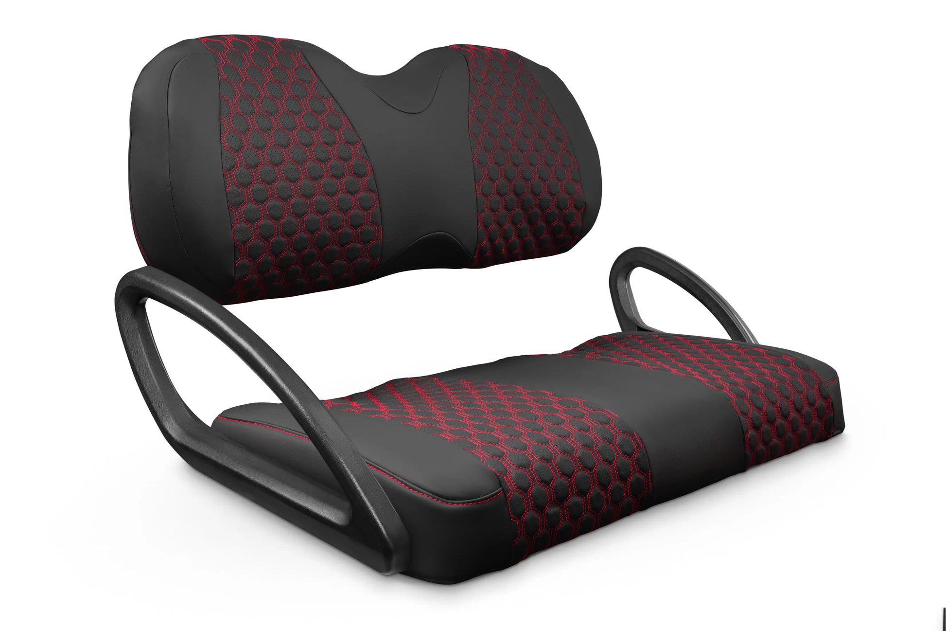 Quilted Hexagon Black and Red Hexagon Stitching