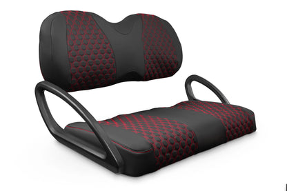 Quilted Hexagon Black and Red Hexagon Stitching