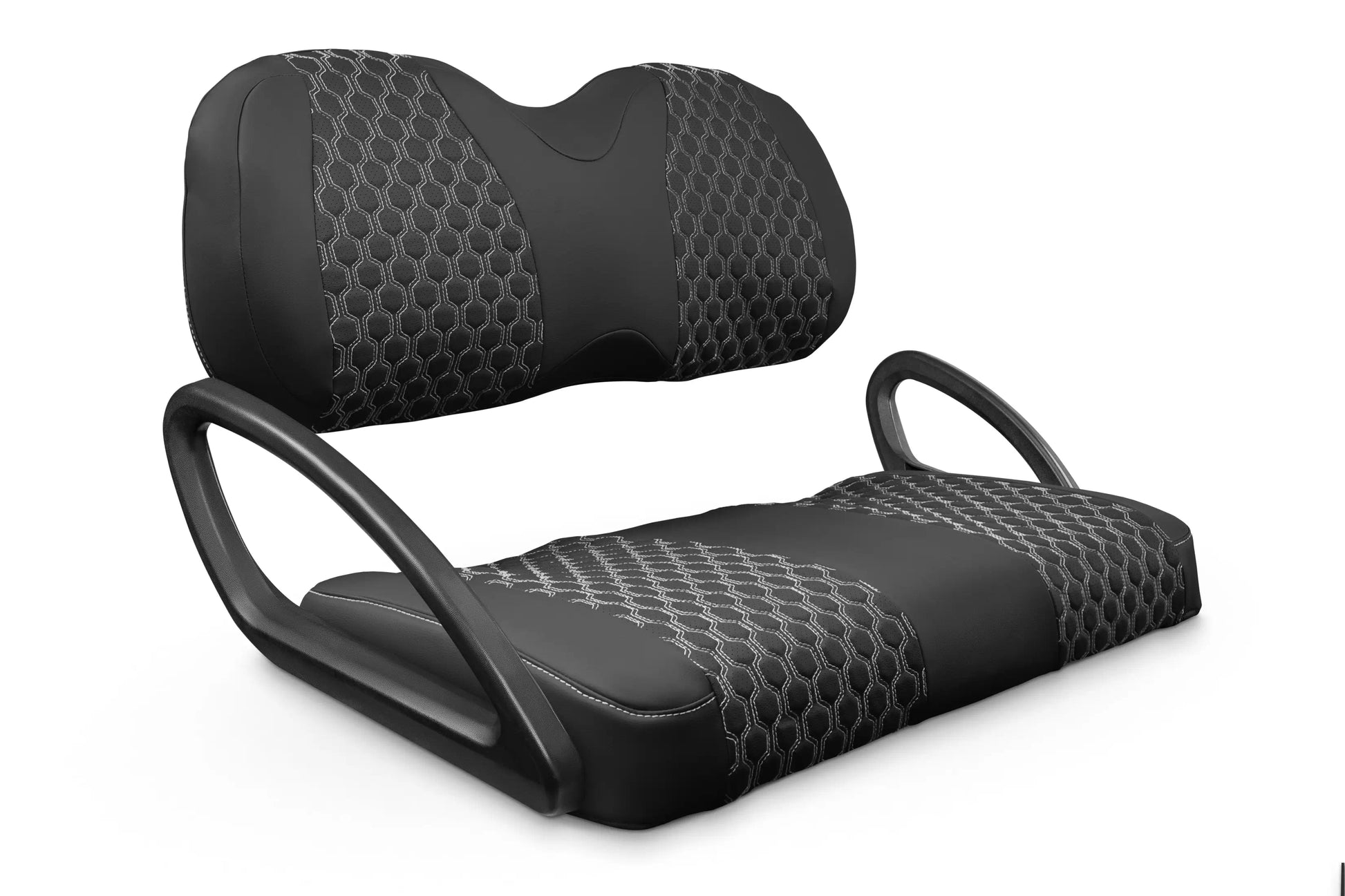 Quilted Hexagon Black and White Hexagon Stitching