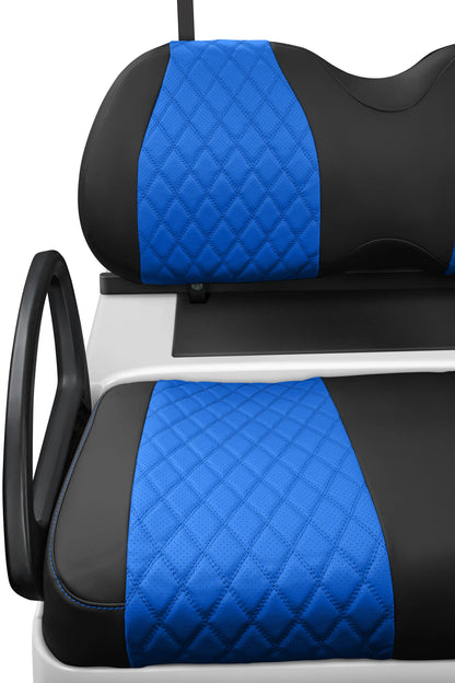 Quilted Diamond Black and Blue