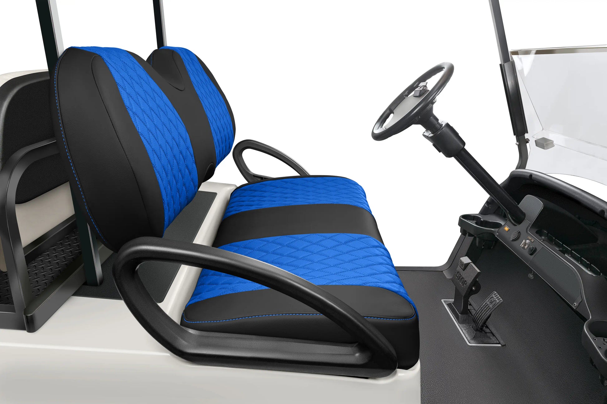 Quilted Diamond Black and Blue