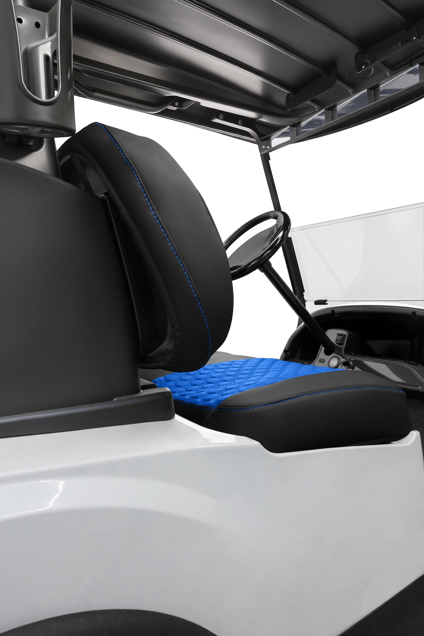 Quilted Hexagon Black and Blue