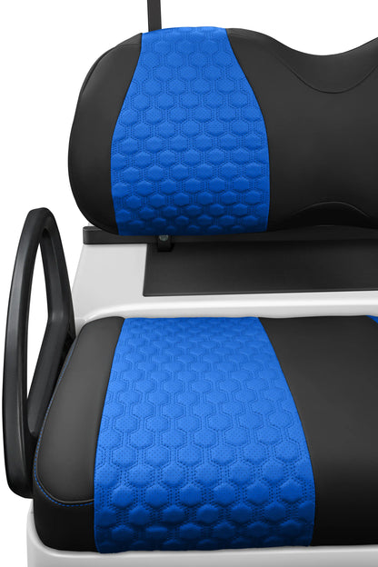 Quilted Hexagon Black and Blue