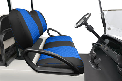 Quilted Hexagon Black and Blue