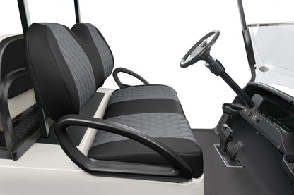 Quilted Diamond Black and Charcoal