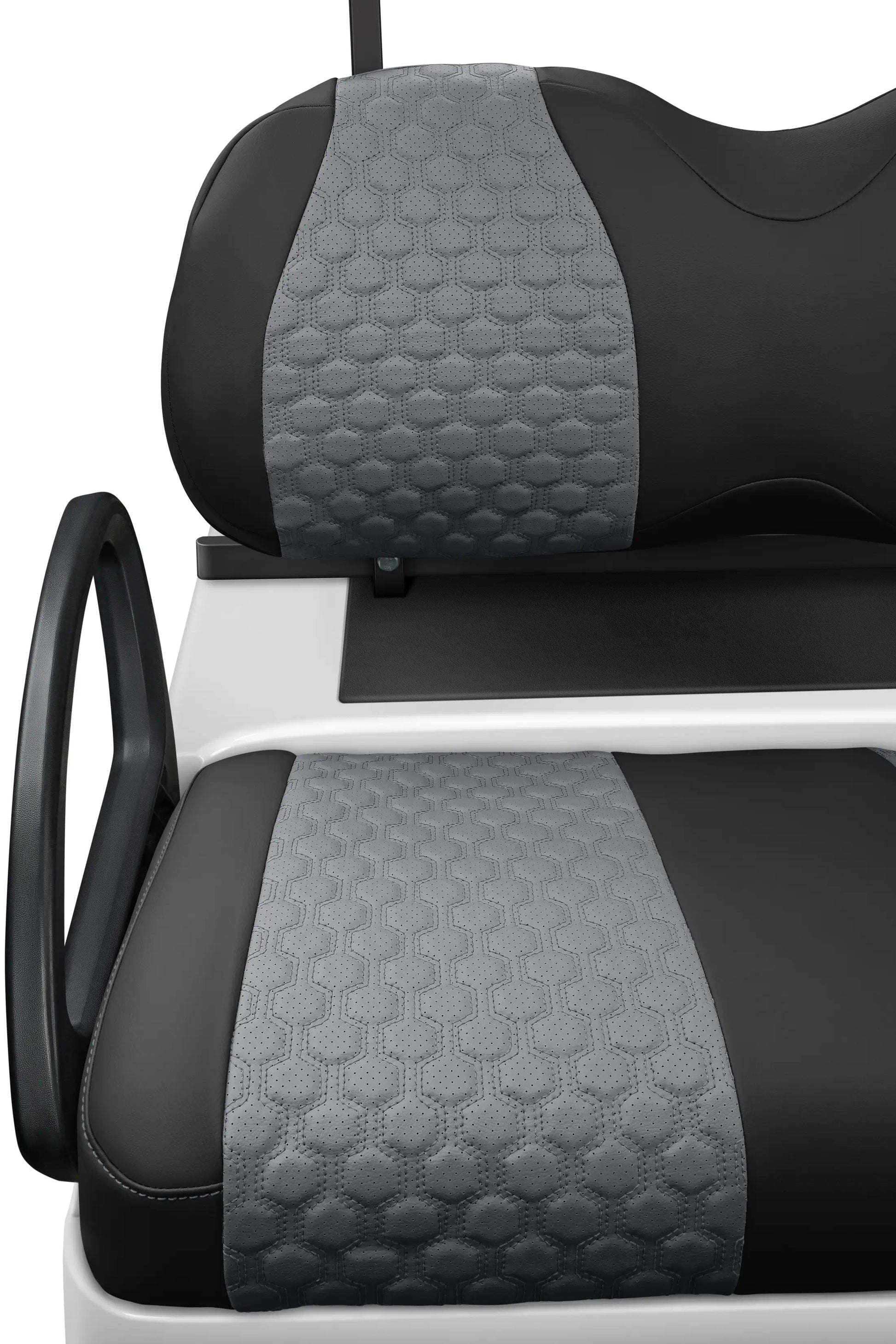 Quilted Hexagon Black and Charcoal