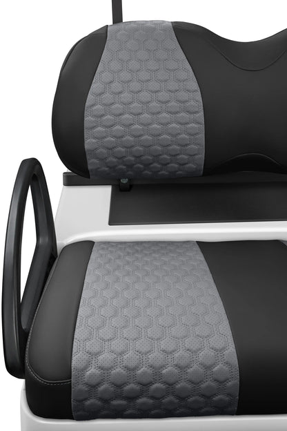 Quilted Hexagon Black and Charcoal