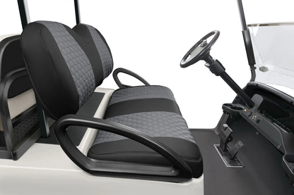 Quilted Hexagon Black and Charcoal