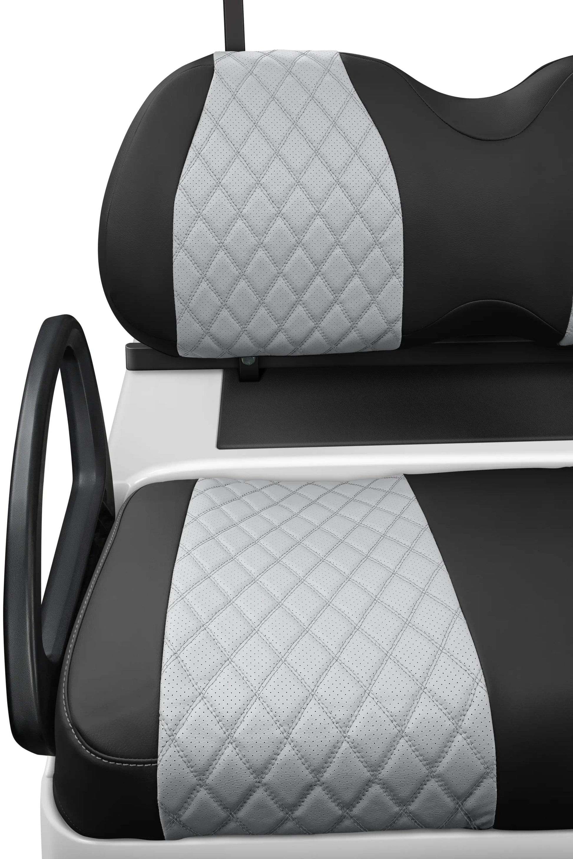 Quilted Diamond Black and Silver