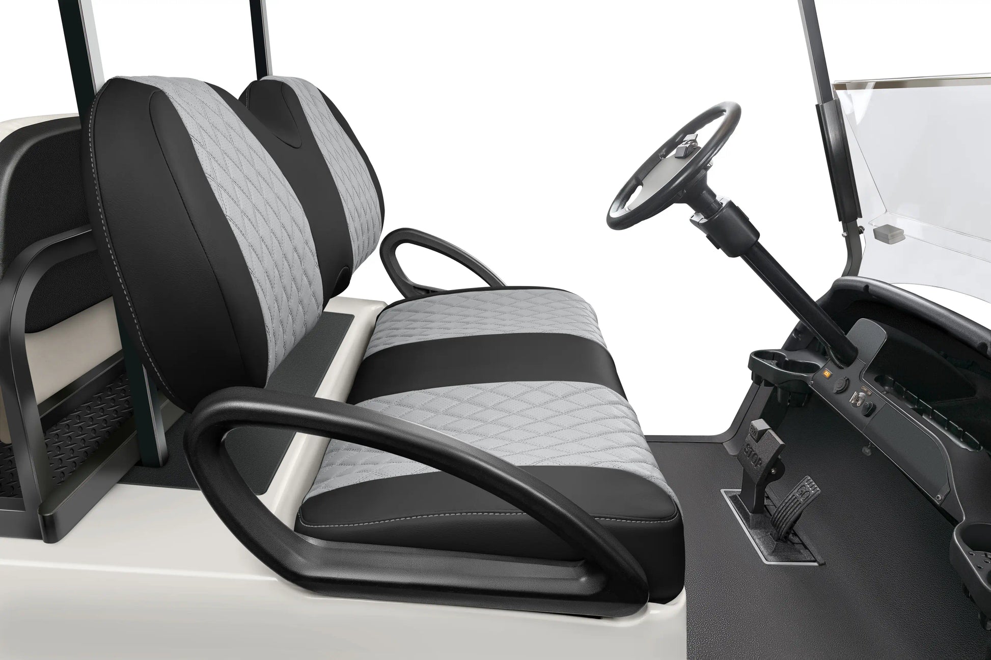 Quilted Diamond Black and Silver