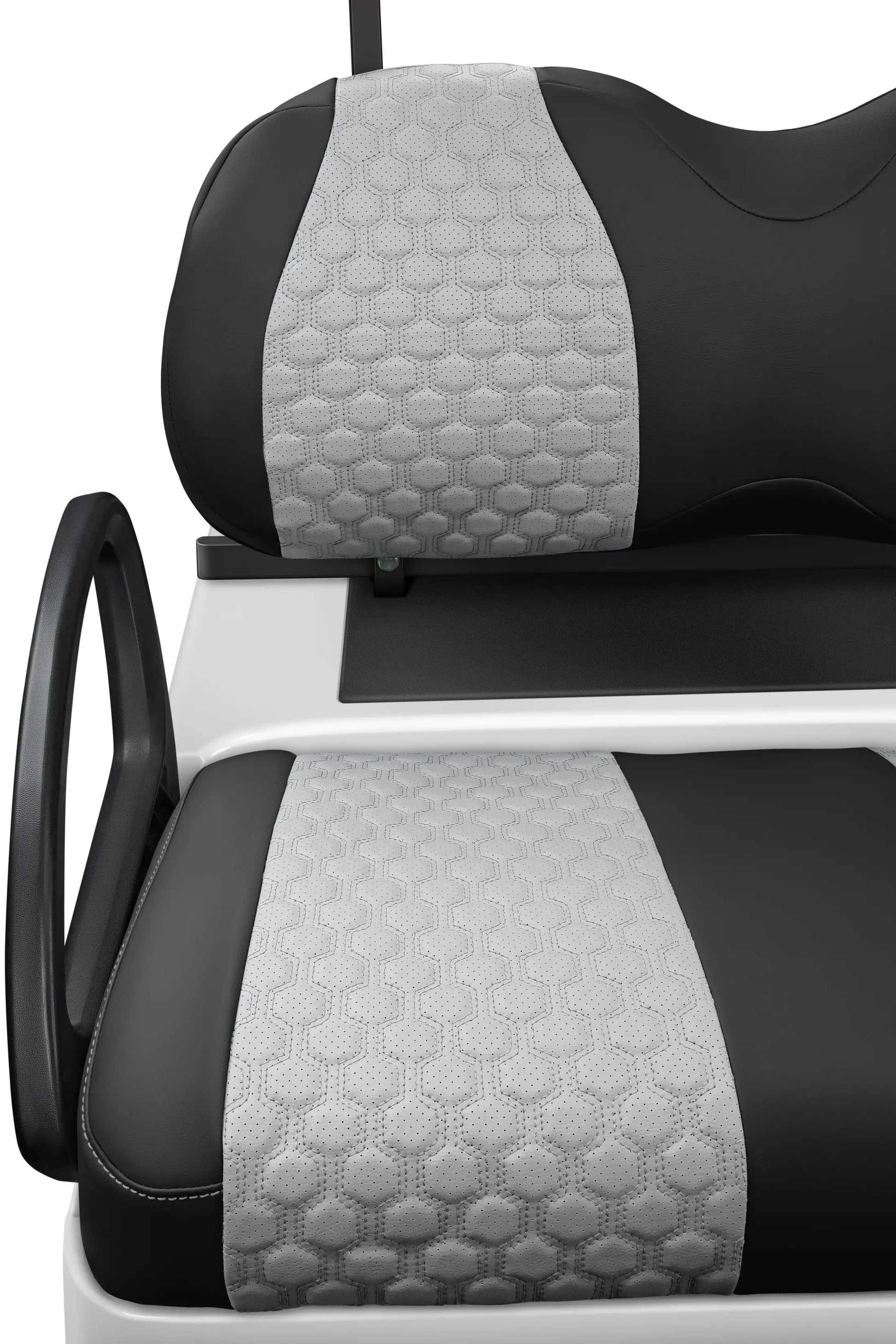 Quilted Hexagon Black and Silver