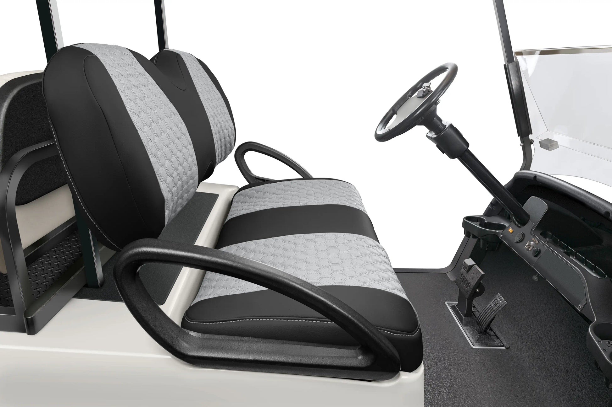 Quilted Hexagon Black and Silver