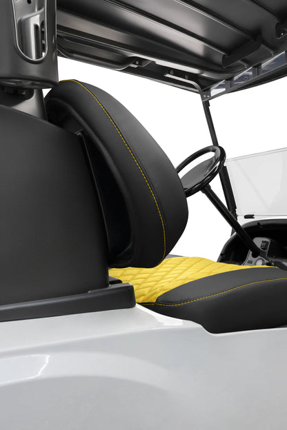 Quilted Diamond Black and Yellow