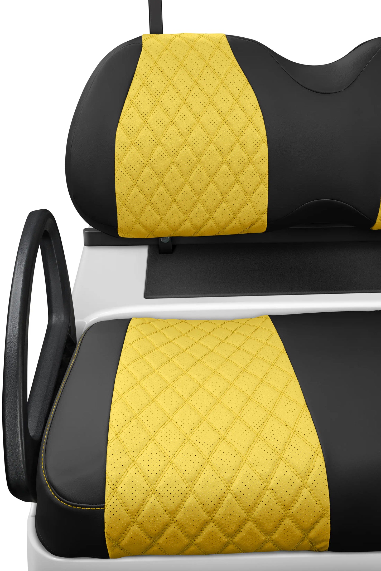 Quilted Diamond Black and Yellow