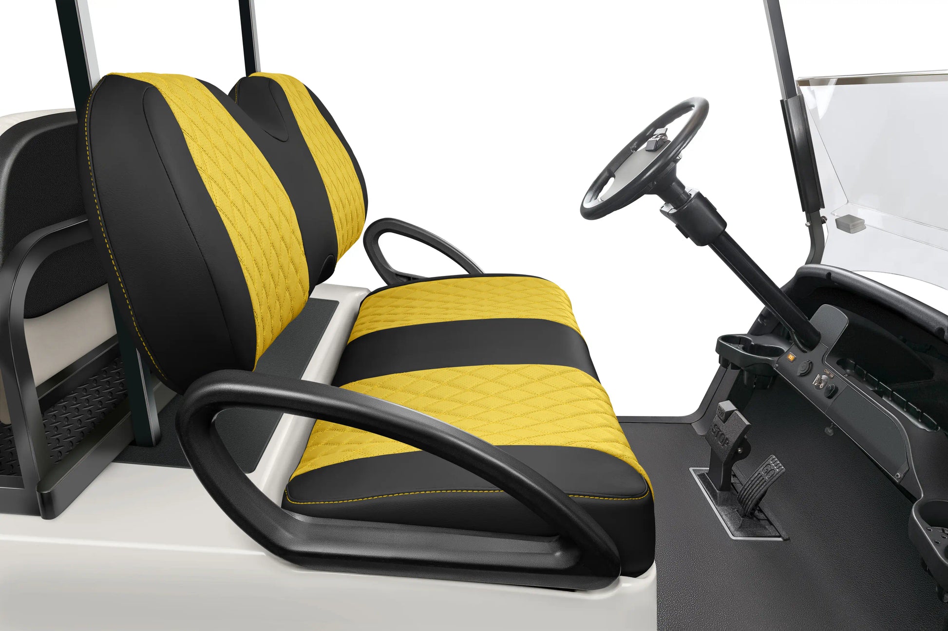 Quilted Diamond Black and Yellow