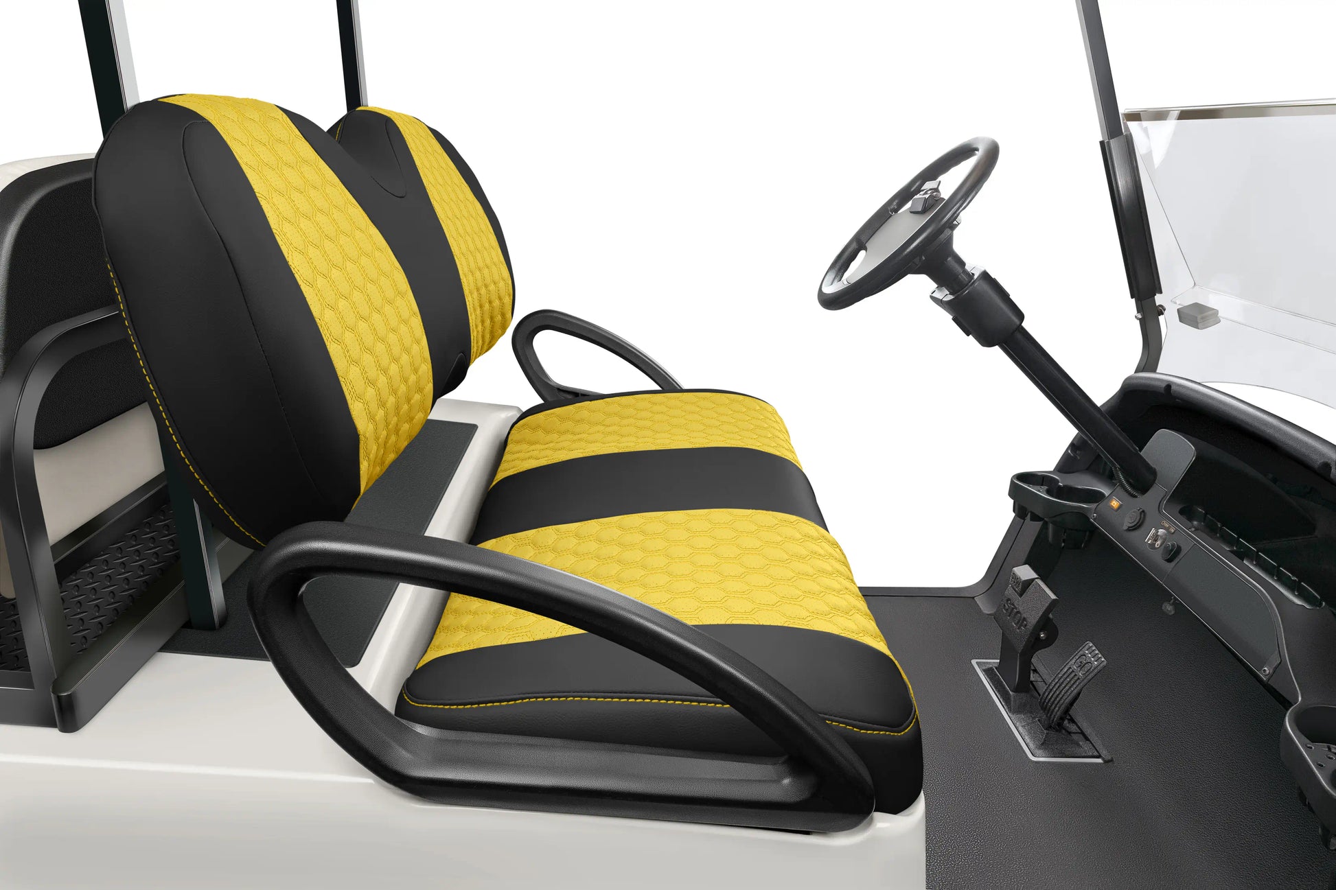 Quilted Hexagon Black and Yellow