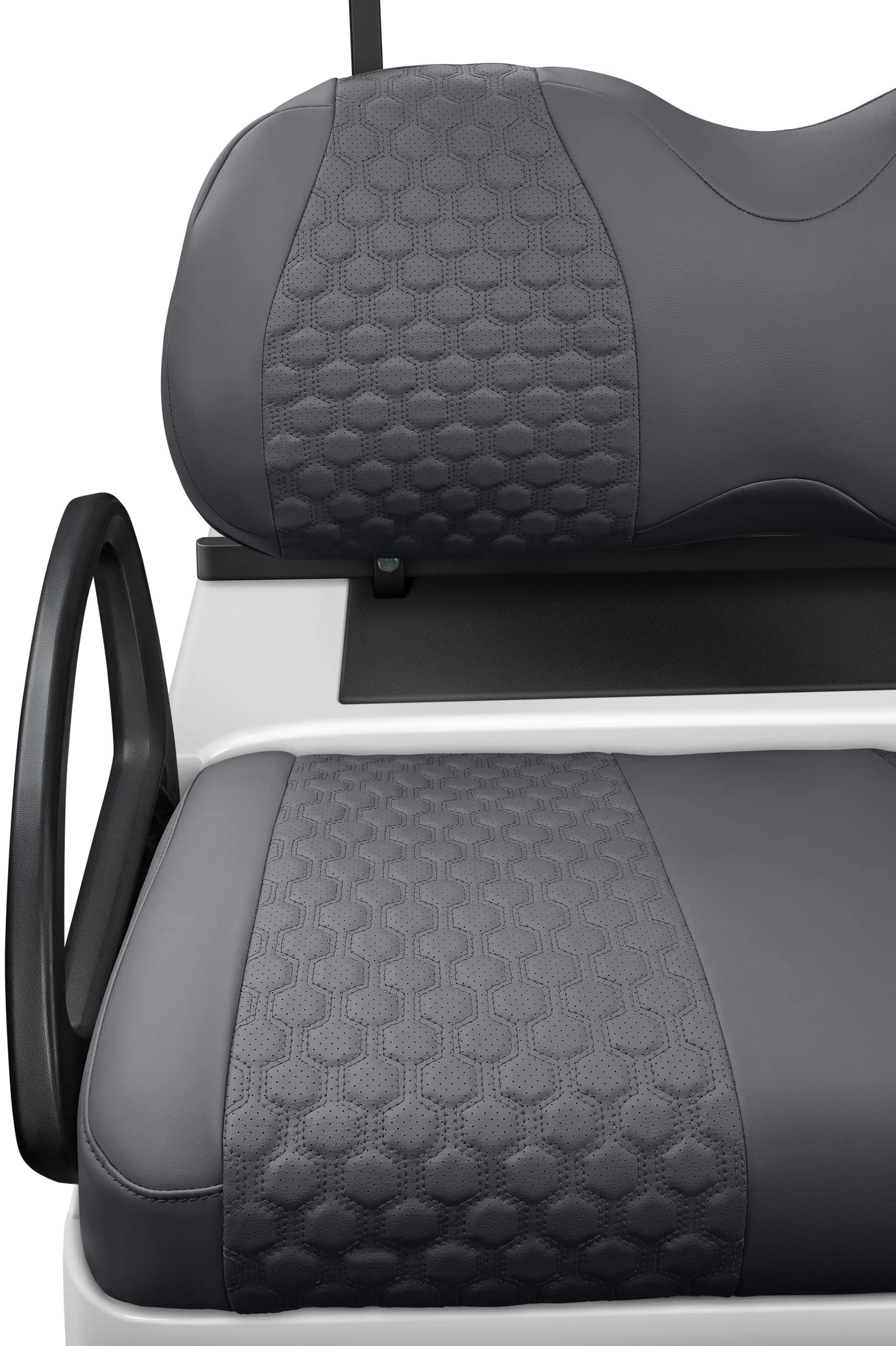 Quilted Hexagon Charcoal and Charcoal