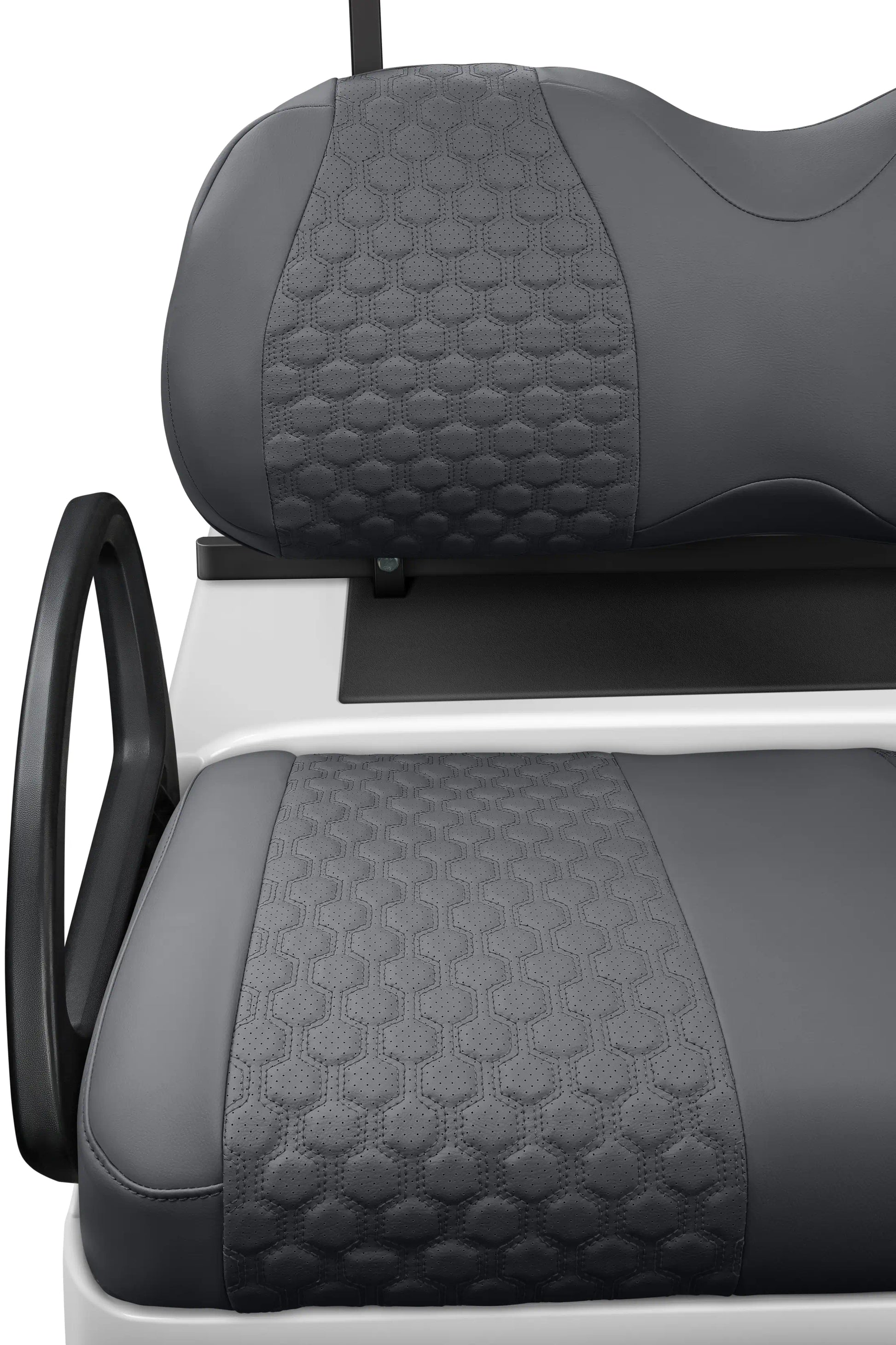 Quilted Hexagon Charcoal and Charcoal