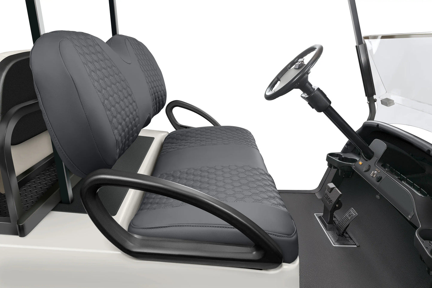 Quilted Hexagon Charcoal and Charcoal