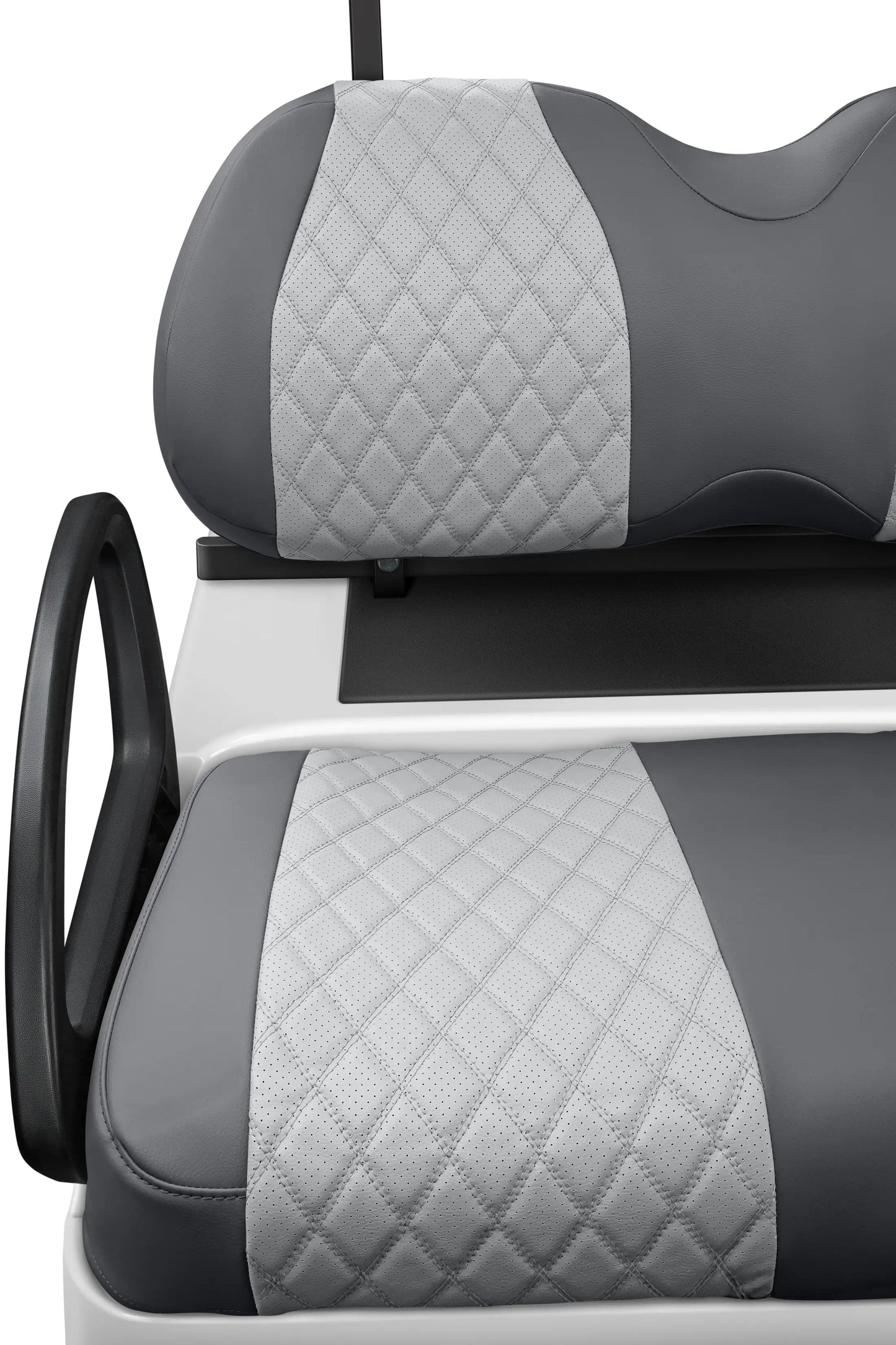 Quilted Diamond Charcoal and Silver