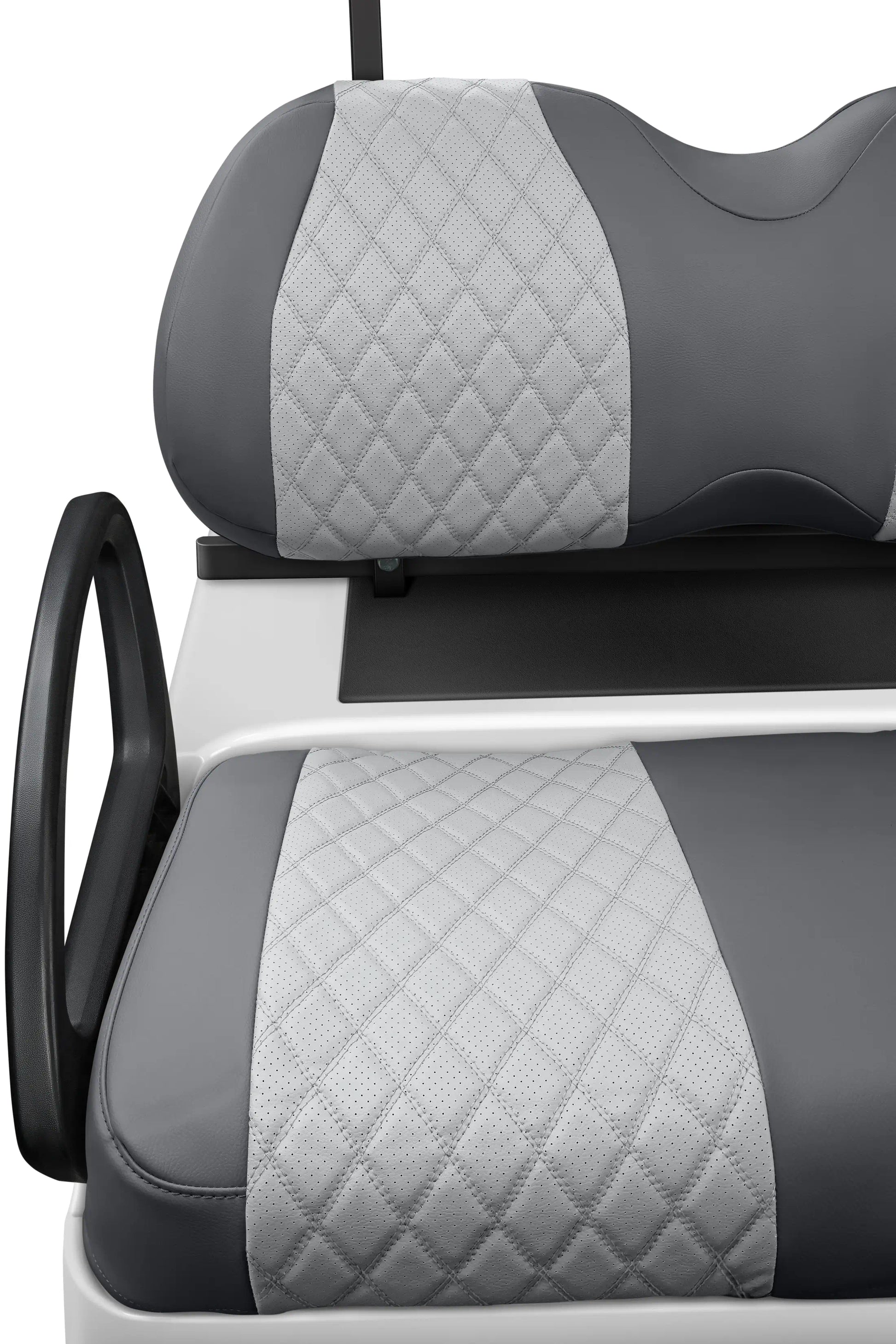 Quilted Diamond Charcoal and Silver