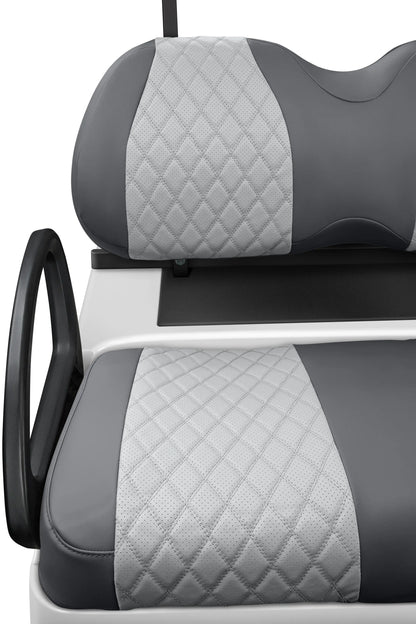 Quilted Diamond Charcoal and Silver