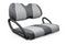 Quilted Leatherette Golf Cart Seat Covers - Quilted Diamond Charcoal and Silver / Club Car Precedent / Tempo / Onward