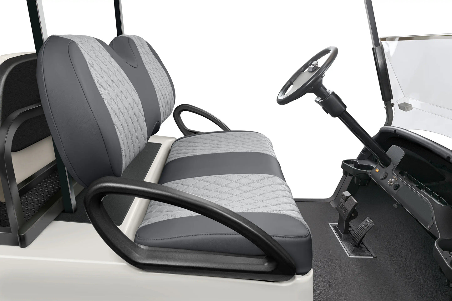 Quilted Diamond Charcoal and Silver