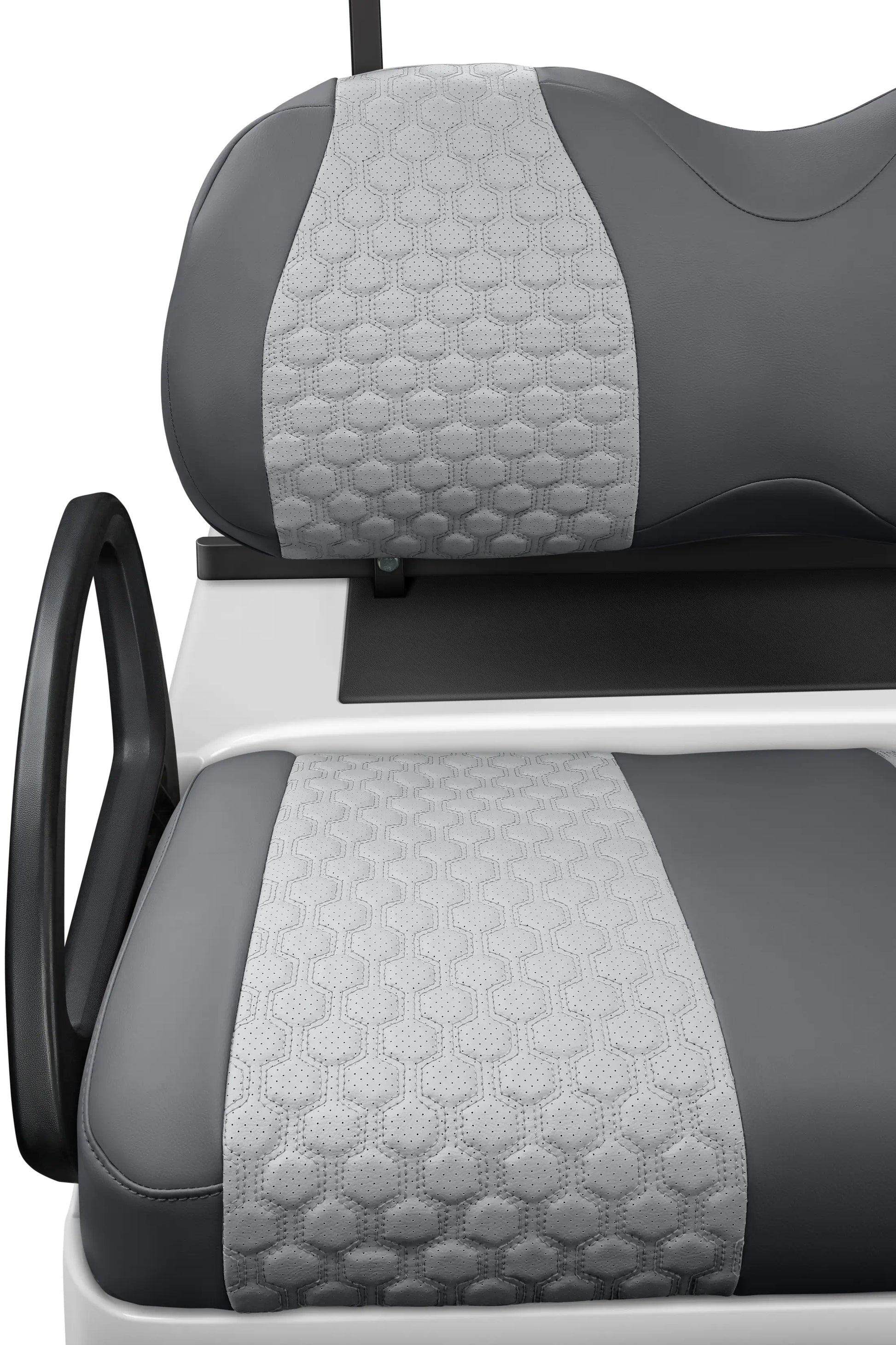 Quilted Hexagon Charcoal and Silver