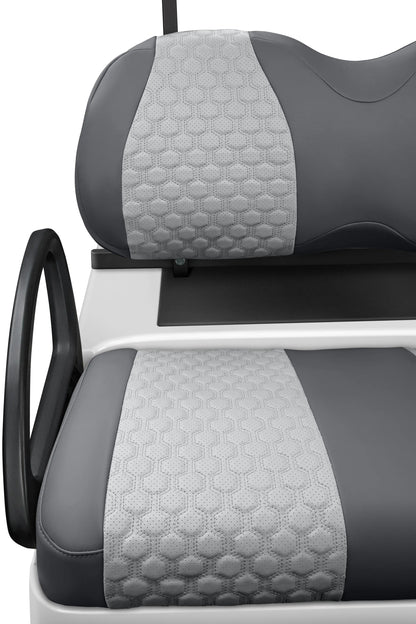 Quilted Hexagon Charcoal and Silver