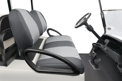 Quilted Hexagon Charcoal and Silver