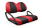 Quilted Leatherette Golf Cart Seat Covers - Quilted Diamond Red and Black / Club Car Precedent / Tempo / Onward