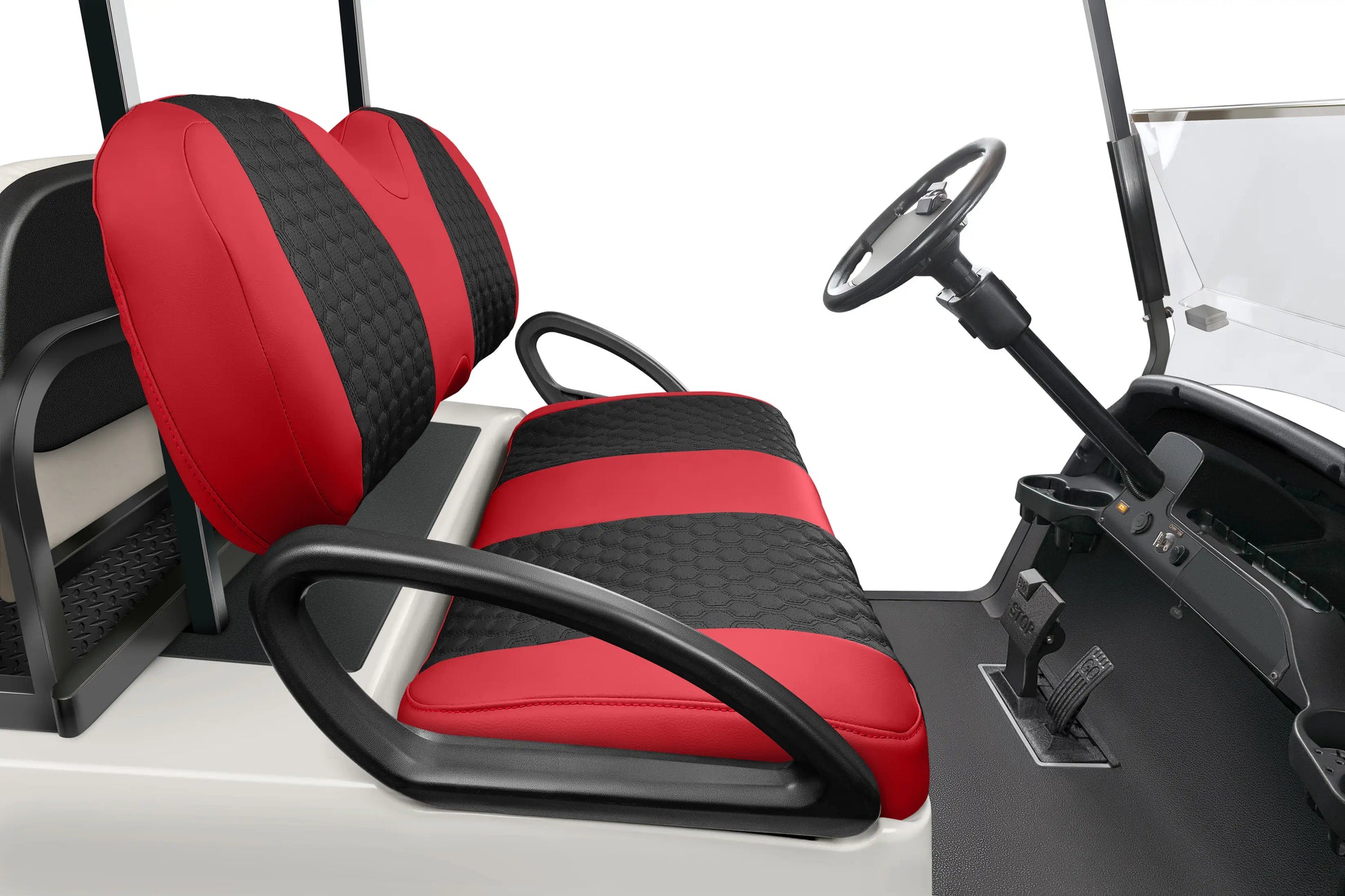 Quilted Hexagon Red and Black