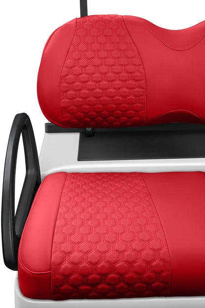 Quilted Hexagon Red and Red