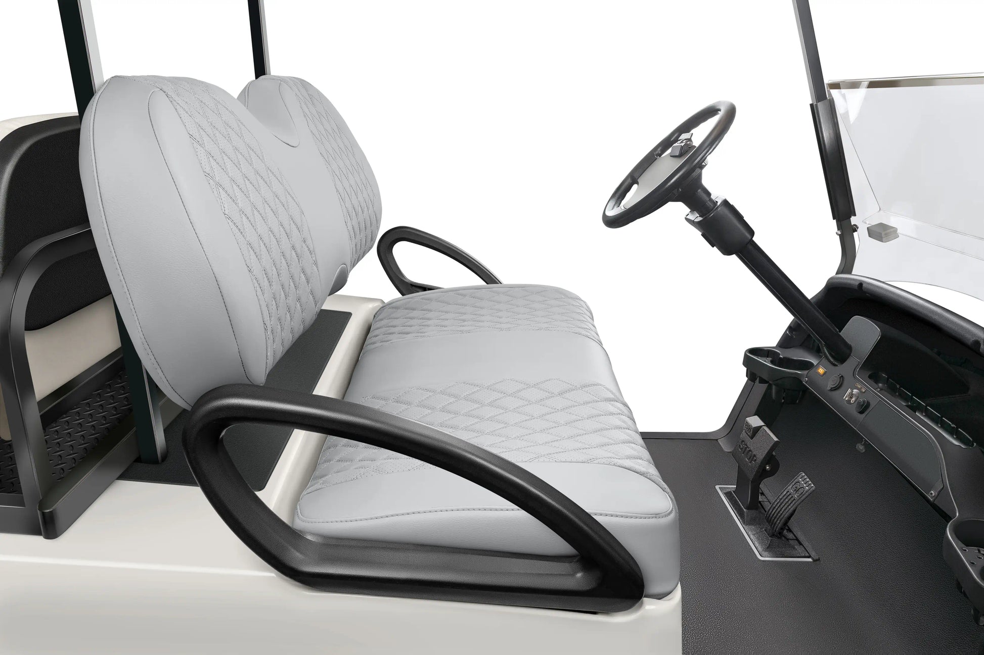 Quilted Diamond Silver and Silver