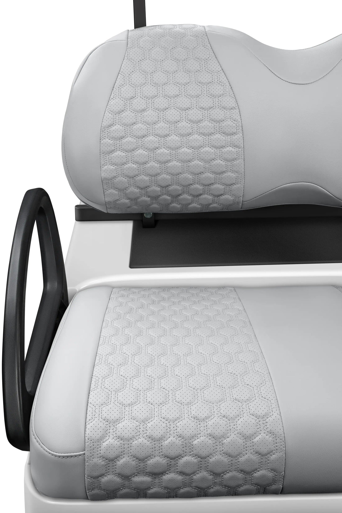 Quilted Hexagon Silver and Silver