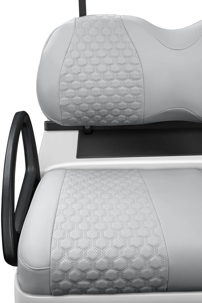 Quilted Hexagon Silver and Silver